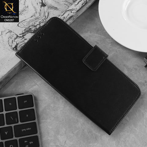 Samsung Galaxy A14 5G Cover - Black -  Premium PU Leather Magnetic Flip Book Card Slots Wallet Soft Case