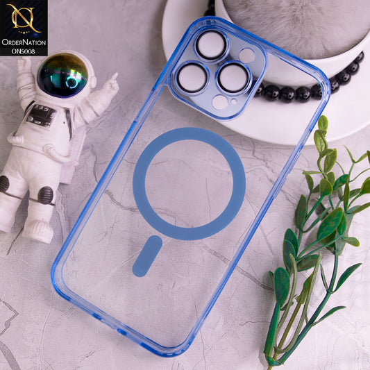 iPhone 15 Pro Max Cover - Blue - Magsafe Compatible Protective Phone Case With Precise Camera Lens Cover Protection