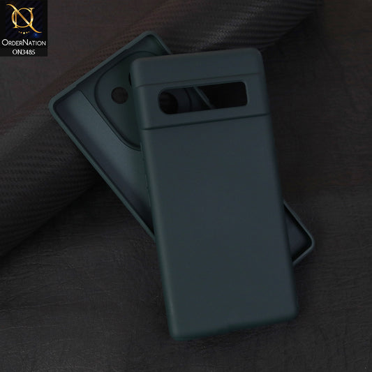 Google Pixel 7 - Dark Green - ONation Silica Gel Series - HQ Liquid Silicone Elegant Colors Camera Protection Soft Case