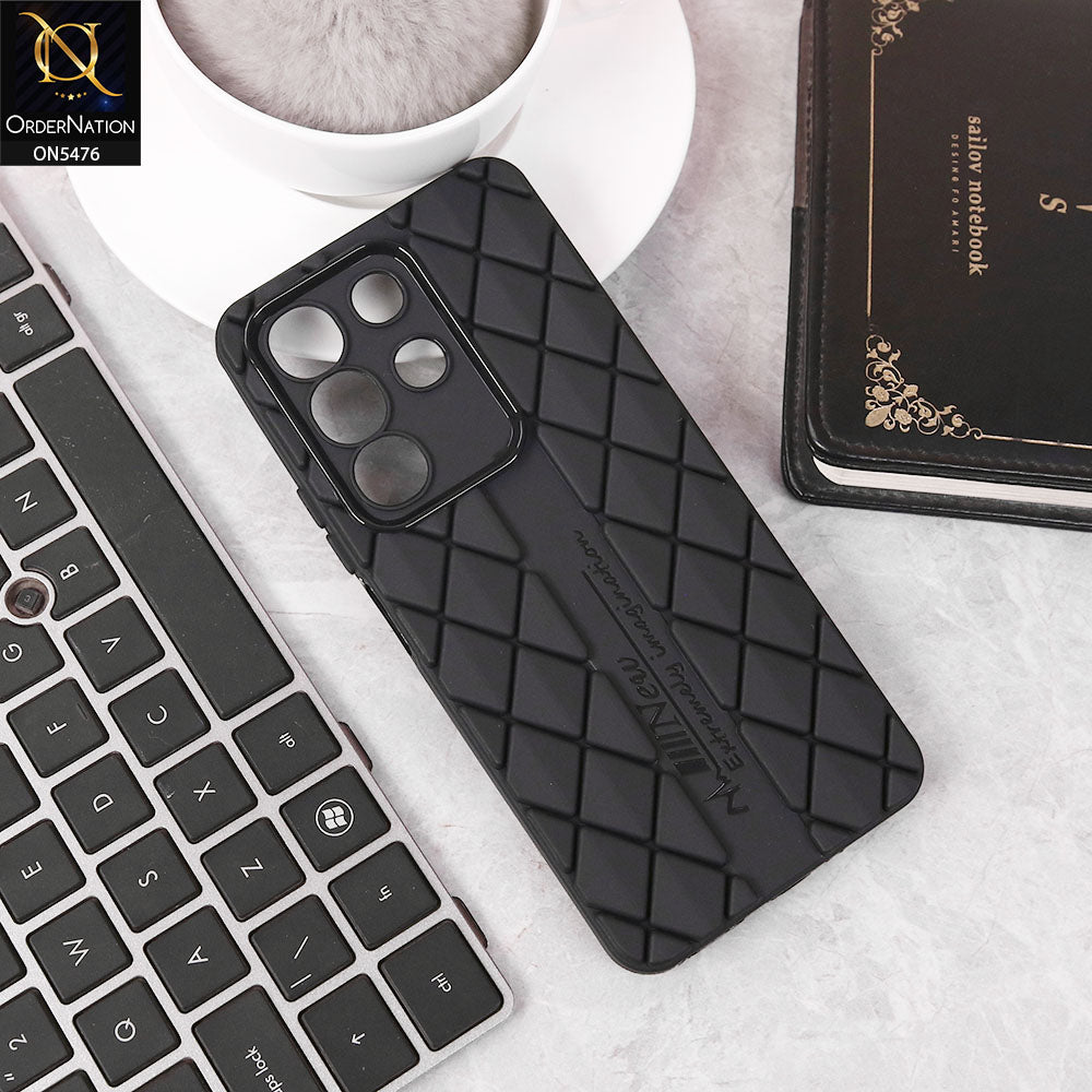 Vivo Y29 Cover - Black - New Premium Cubic Textured Soft Case