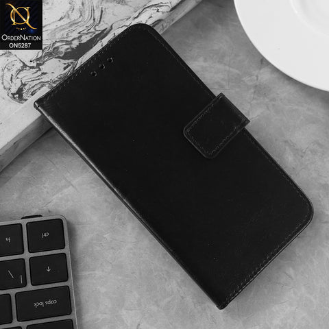 Samsung Galaxy S7 Edge Cover - Black - Premium PU Leather Magnetic Flip Book Card Slots Wallet Soft Case