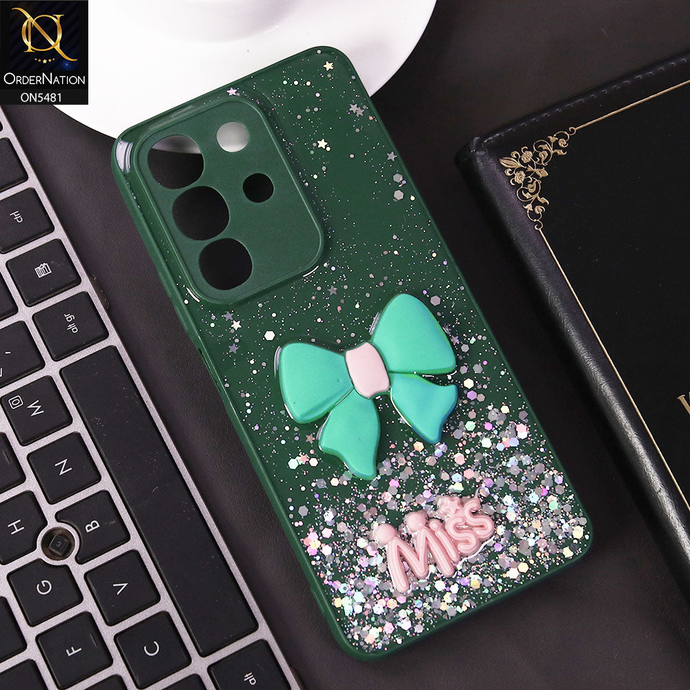 Vivo Y29 4G Cover - Dark Green - New Shiny Soft Cartoon Case