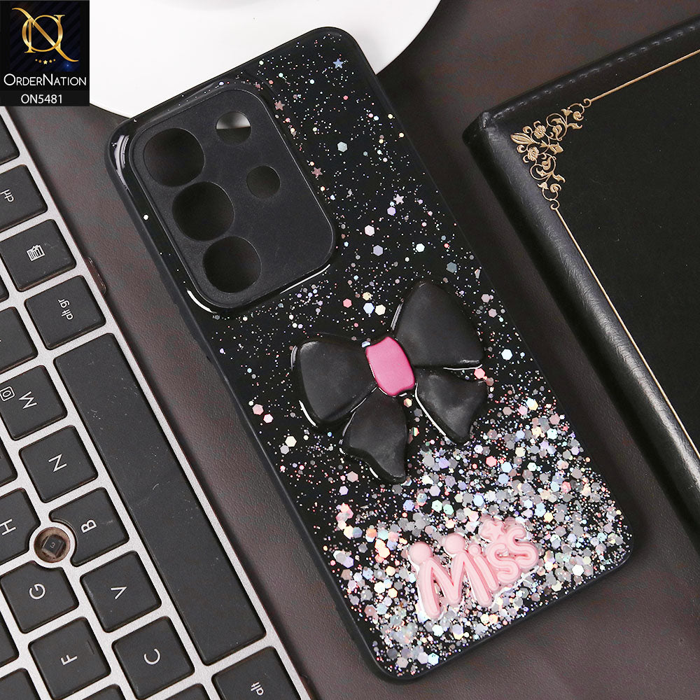 Vivo Y29 4G Cover - Black - New Shiny Soft Cartoon Case
