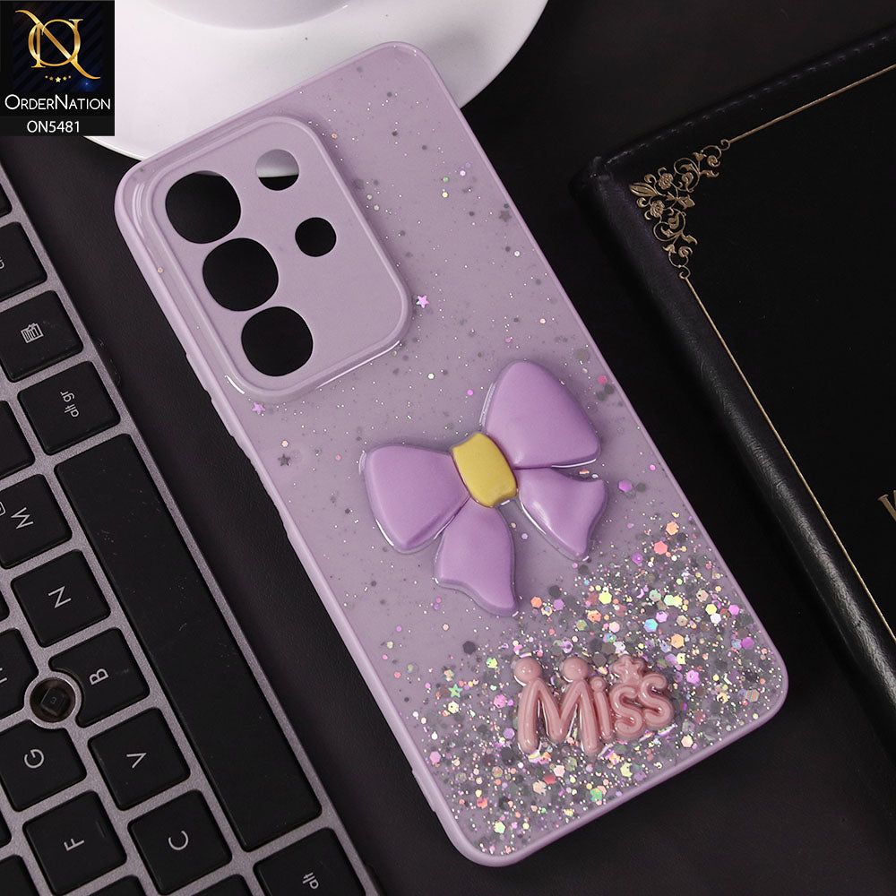 Vivo Y29 4G Cover - Purple - New Shiny Soft Cartoon Case