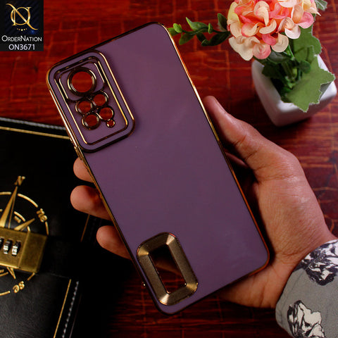 Xiaomi Redmi Note 11 Pro Plus Cover - Mauve - All New Electroplating Borders With Logo Hole Protective Soft Silicon Case