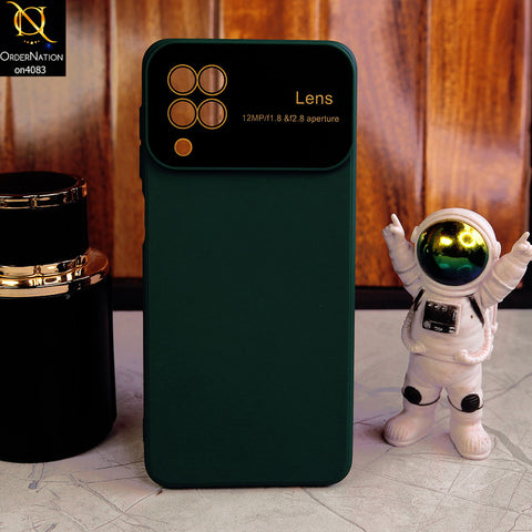 Samsung Galaxy A12 - Green - Glass Lense Ultra Camera Protection Soft Silicon Case