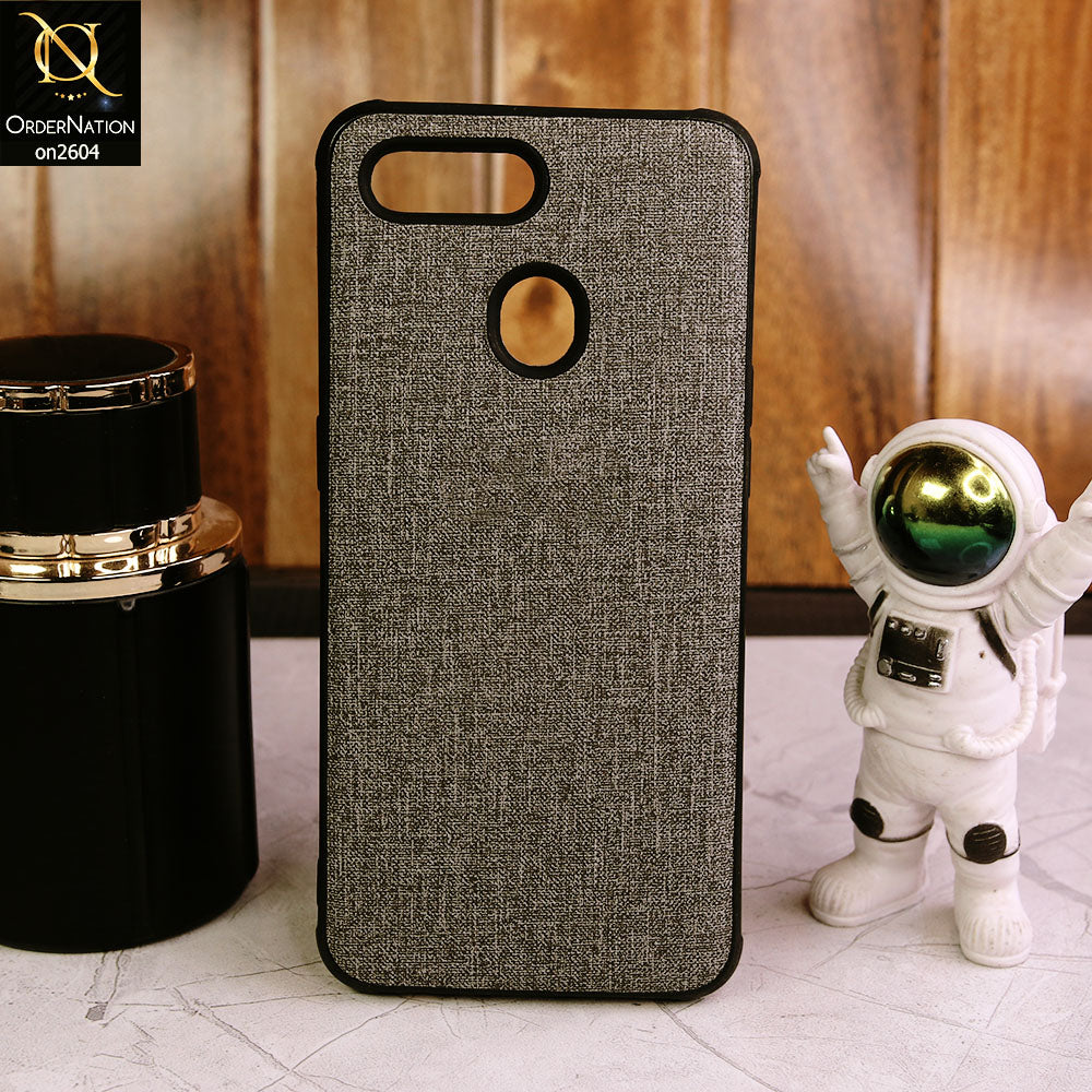 Oppo A11k Cover - Black - New Fabric Soft Silicone Logo Case