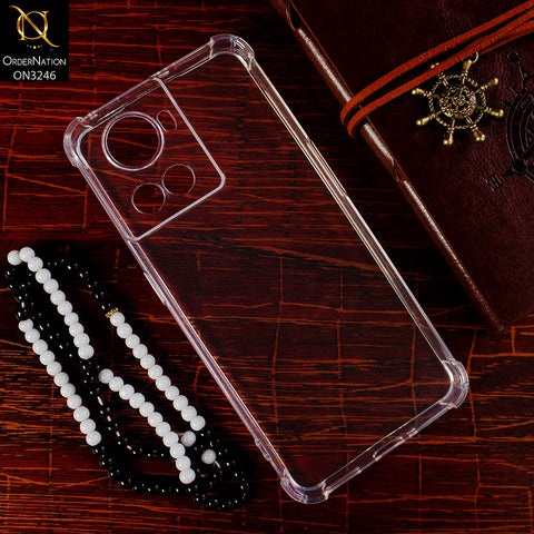 OnePlus 10R Cover - Transparent - Soft 4D Design Shockproof Silicone Transparent Clear Case