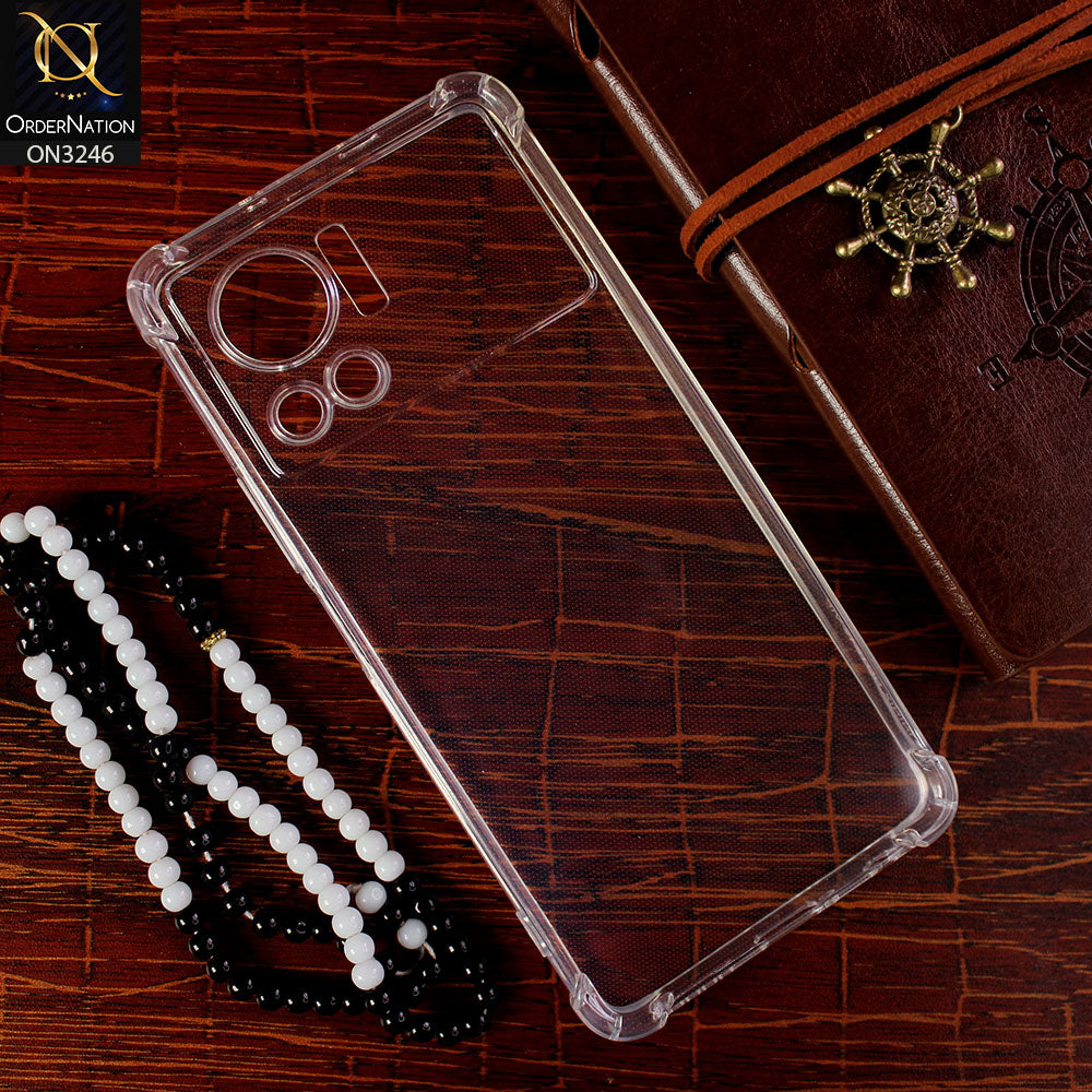 Infinix Note 12 VIP Cover - Transparent - Soft 4D Design Shockproof Silicone Transparent Clear Case