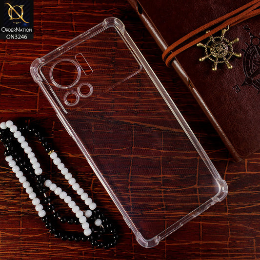 Infinix Note 12 VIP Cover - Transparent - Soft 4D Design Shockproof Silicone Transparent Clear Case