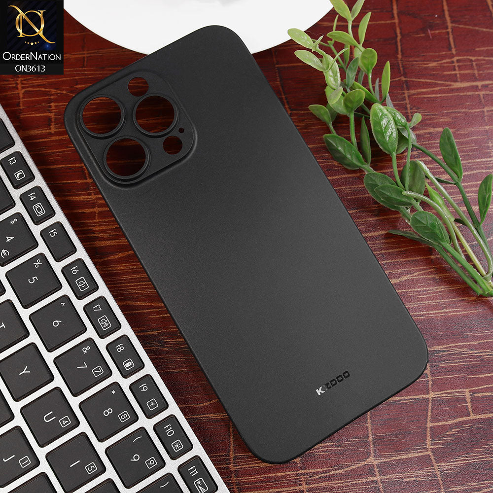 iPhone 14 Pro Max Cover - Black - All New Stylish KZDOO Air Skin Series Ultra Slim Round Borders High Quality Case