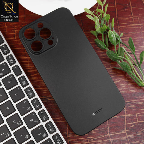 iPhone 14 Pro Cover - Black - All New Stylish KZDOO Air Skin Series Ultra Slim Round Borders High Quality Case