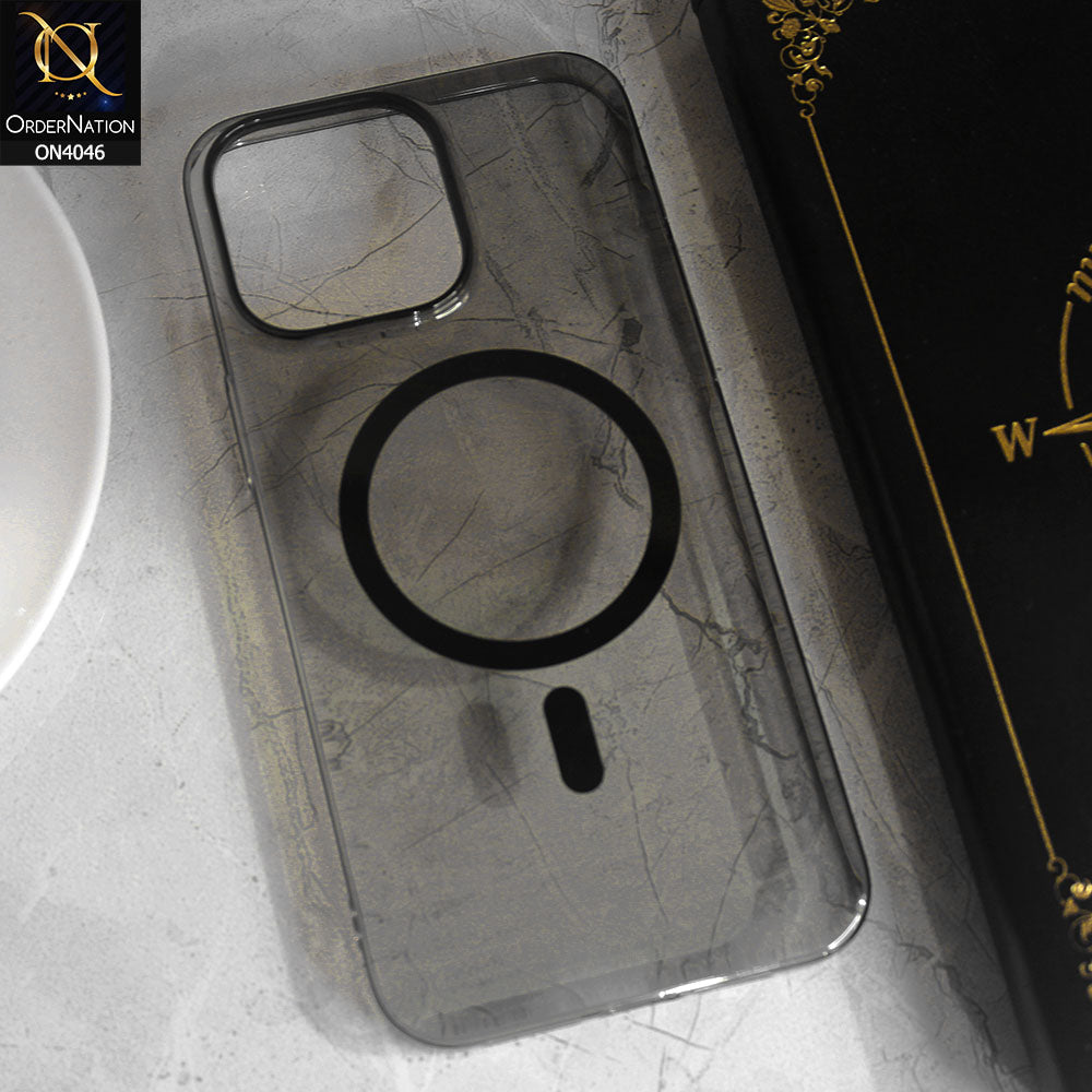 iPhone 15 Pro Max - Black - Magsafe Protective Clear Case