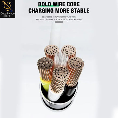 Aspor A108 PD 100W Fast Charging Type-C to Type-C Cable for Laptops & Smartphones