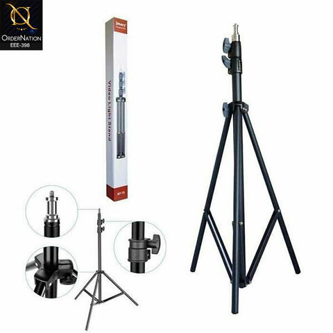 Jmary MT-75 Professional Photography Video Light Stand Tripod – 80-210cm Adjustable Heavy Duty Studio Stand with 1/4" Screw Thread for Ring Lights, Softboxes, Cameras & Smartphones