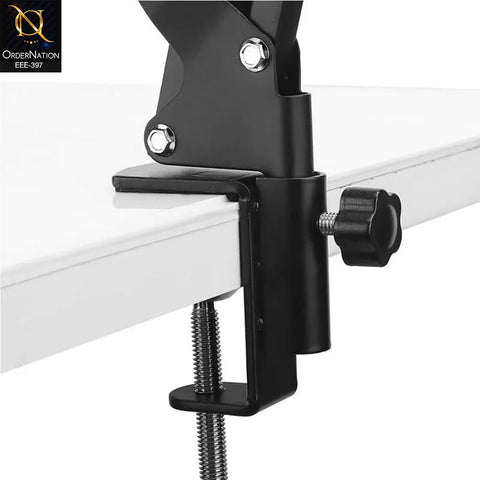Professional Adjustable Microphone Stand - Heavy Duty Suspension Boom Scissor Arm with Desk Clamp for Podcasting, Streaming, Studio Recording, Interviews & Music