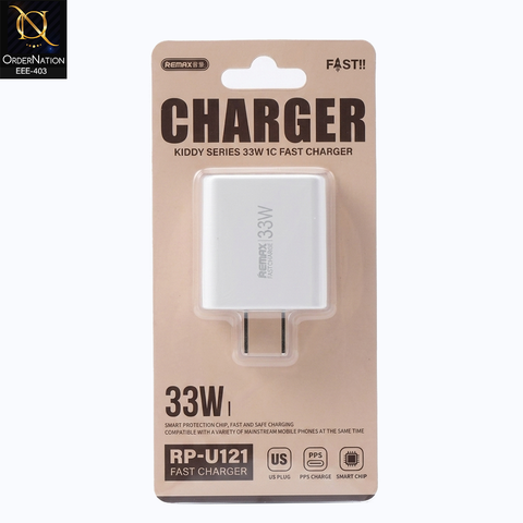 REMAX RP-U121 Kiddy Series 33W Type-C Fast Charger (CN/US Plug)