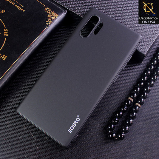 Samsung Galaxy Note 10 Plus Cover - Black - EOURO Shock Resistant Soft Silicone Camera Protection Case