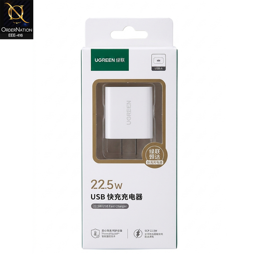 UGREEN 22.5W USB-A Fast Charger with Thermal Guard Safety Protection