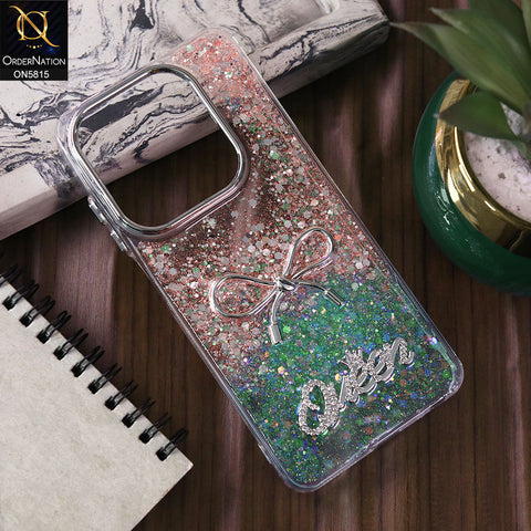 Infinix Smart 8 Pro Cover - Design2 -  Spiffy Dual Colour Queen Fine Quality Glitter Case (Glitter Doesn’t Move)