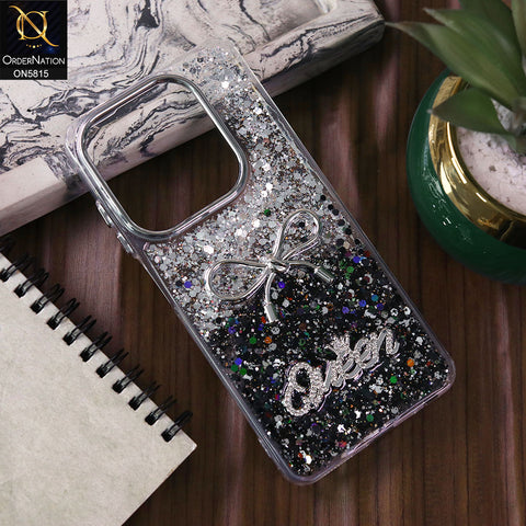 Itel P55 4G Cover - Design3 -  Spiffy Dual Colour Queen Fine Quality Glitter Case (Glitter Doesn’t Move)