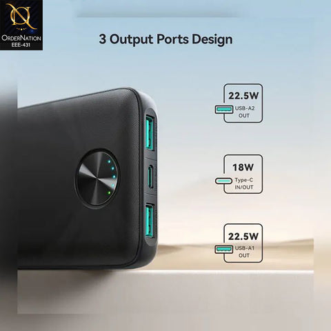 Joyroom 20000mAh 22.5W Fast Charging Power Bank (JR-PBF16) - 3 Output Ports