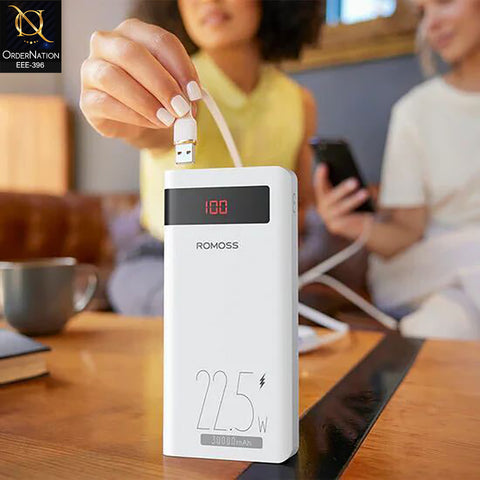 Romoss Sense 8PF 30000mAh 22.5W PD + QC Fast Charging Power Bank with Digital Display