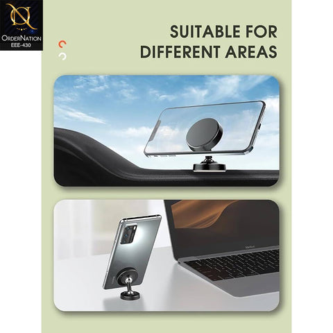 LDNIO MG08 Magnetic Car Phone Holder – 360° Rotation Dashboard Sticky Mount