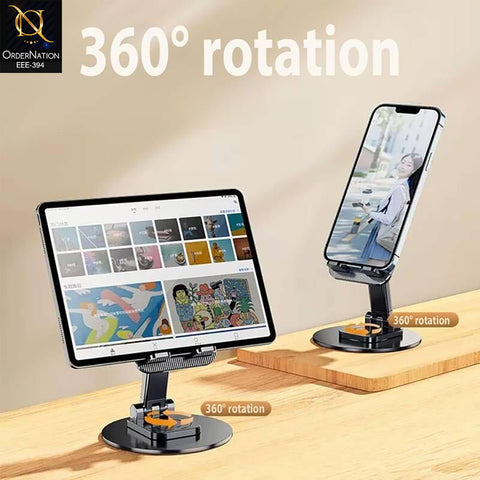 Jmary MK-59 Desktop Phone Stand – 360° Rotating Foldable Tablet & Mobile Holder