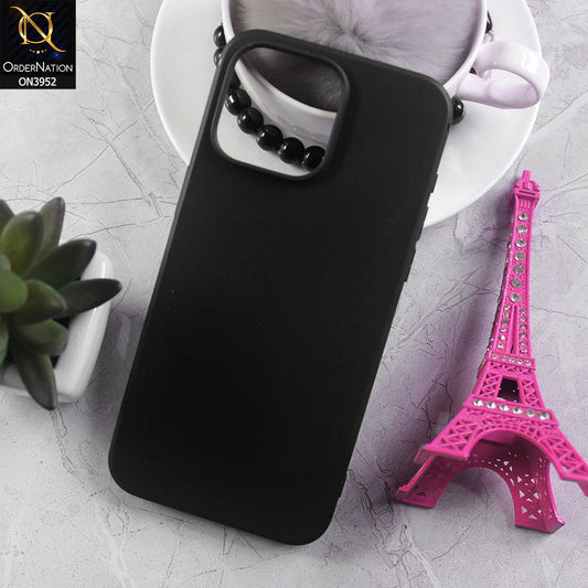 iPhone 15 Pro Cover - Black - KZ-DOO Q-Series Ultra Slim High Quality Soft Silicone Camera Protection Case