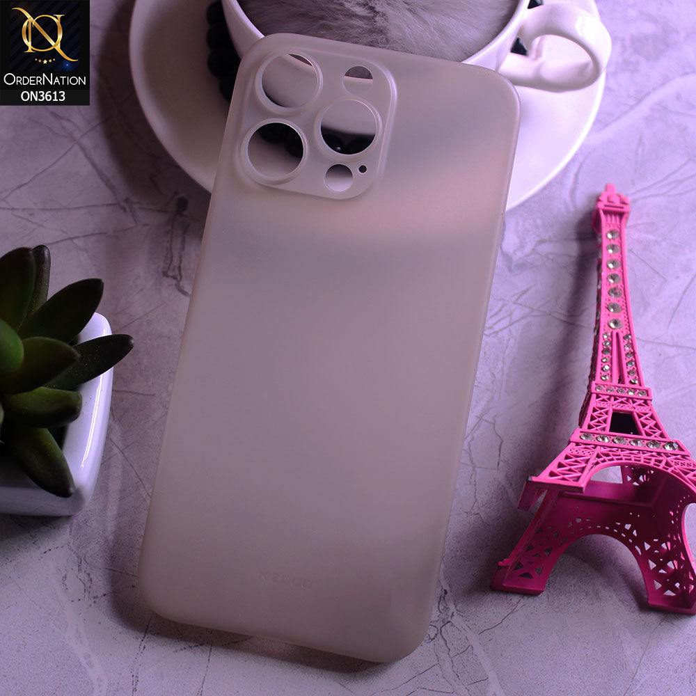 iPhone 15 Pro Cover - Titanium Gray - All New Stylish KZDOO Air Skin Series Ultra Slim Round Borders High Quality Case