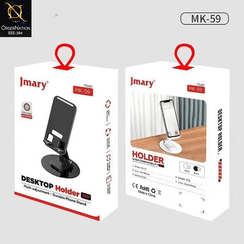 Jmary MK-59 Desktop Phone Stand – 360° Rotating Foldable Tablet & Mobile Holder