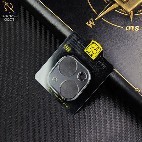 3D Film 9H Glass Color Camera Lens Protector For iPhone 15 Plus - Transparent