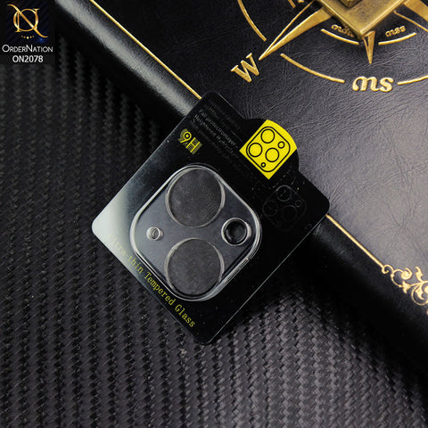 3D Film 9H Glass Color Camera Lens Protector For iPhone 15 - Transparent