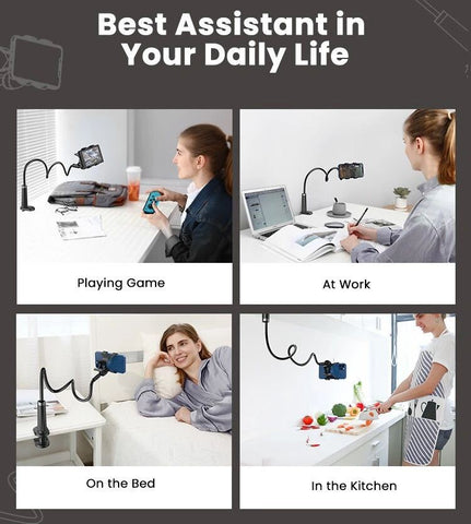 UGREEN LP113 Long Arm Gooseneck Desktop Phone Holder - 360° Rotating Flexible Mount