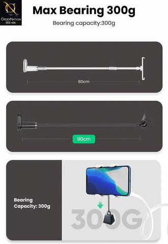 UGREEN LP113 Long Arm Gooseneck Desktop Phone Holder - 360° Rotating Flexible Mount