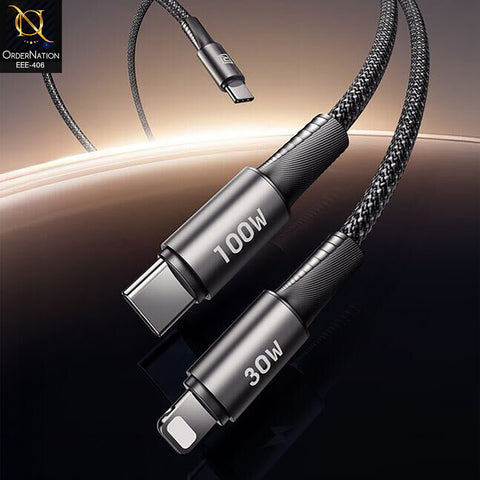 Remax CB25 Type C To Type C & Lightning 100W Aluminum Alloy Braided Multi Fast Charging Data Cable - 1.2M