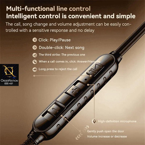 Premium In-Ear Gaming Earphones with Detachable Boom Mic | Transparent Dual Microphone Wired Gaming Earbuds