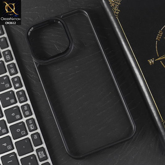 iPhone 15 Pro Cover - Black - J-Case Shang Ping Series With Electroplated Camera Borders Round Borders protective Case