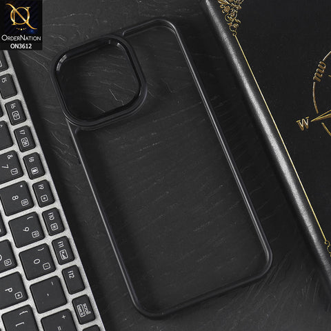 iPhone 15 Pro Cover - Black - J-Case Shang Ping Series With Electroplated Camera Borders Round Borders protective Case