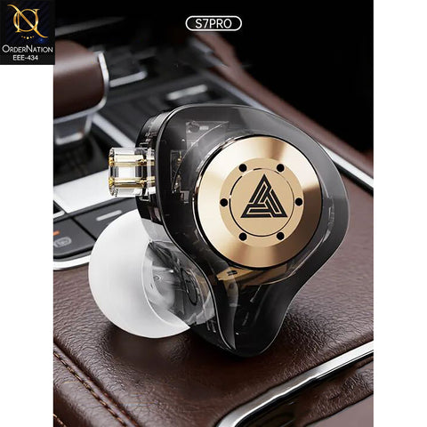 Dynamic Driver S7PRO Peak In-Ear Monitors with Removable Cable | Wired HiFi Earphones with HD Microphone