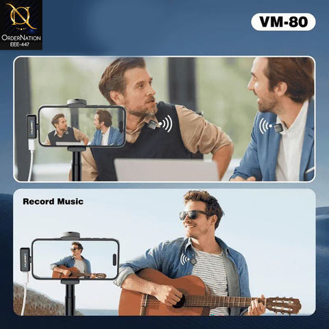 Plokama VM-80 Wireless Broadcast Lavalier Microphone (Dual Pack, 360° Omnidirectional)