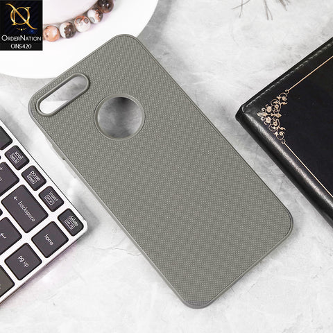 iPhone 8 Plus / 7 Plus Cover - Gray - New Dotted Leather Texture Soft Borders Case