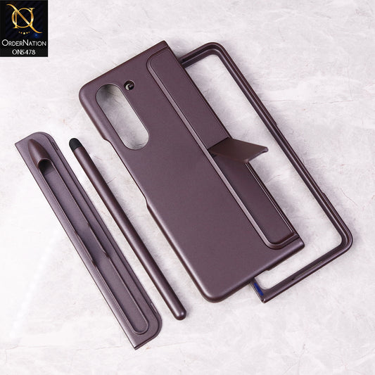 Samsung Galaxy Z Fold 5 5G Cover - Wine Red - Slim Standing Cover with S Pen
