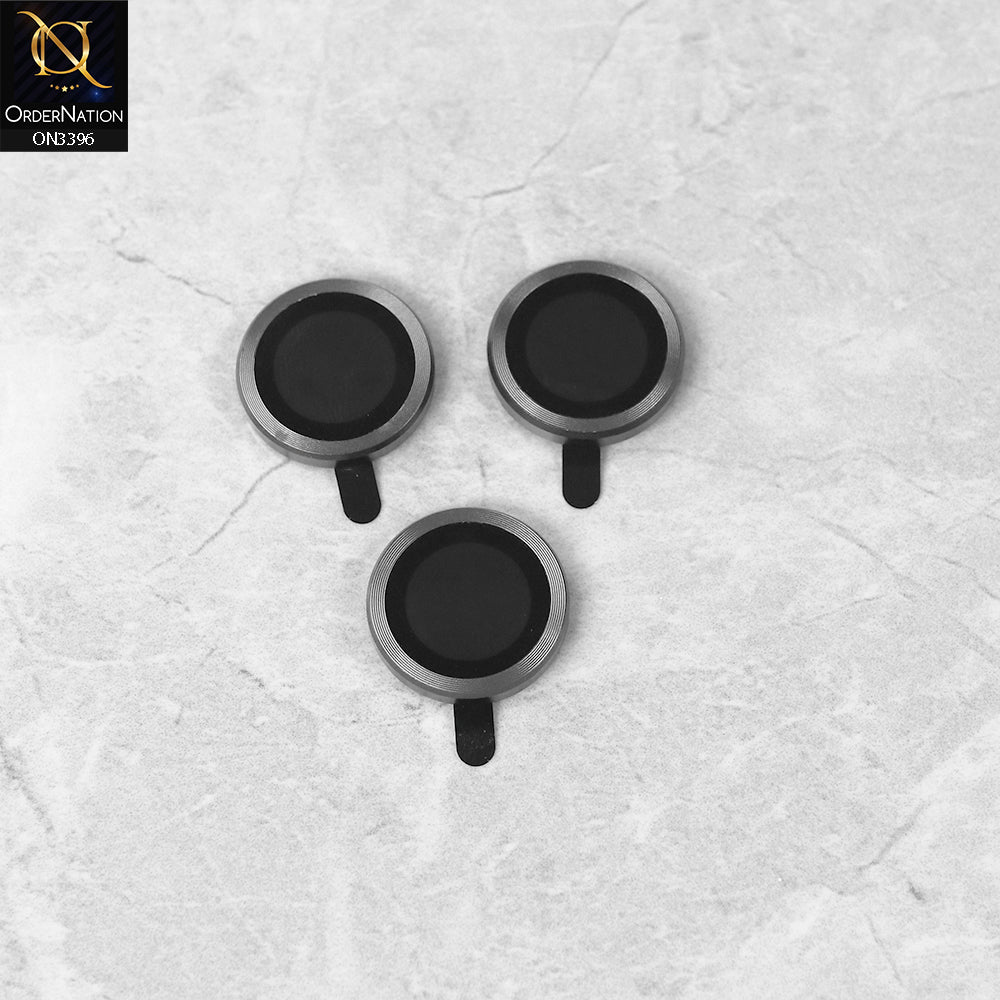 iPhone 16 Pro Camera Protector - Silver - Metal Ring Camera Glass Protector
