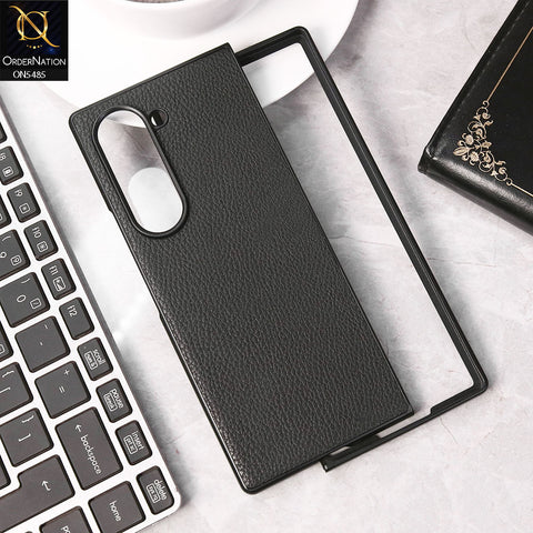 Samsung Galaxy Z Fold 6 5G Cover - Black - New Primum Pu Leather Hard Shell Protective Case