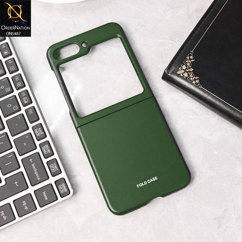 Samsung Galaxy Z Flip 5 5G Cover - Green - Creative Q Series Matte Color PC Shell Folding Case