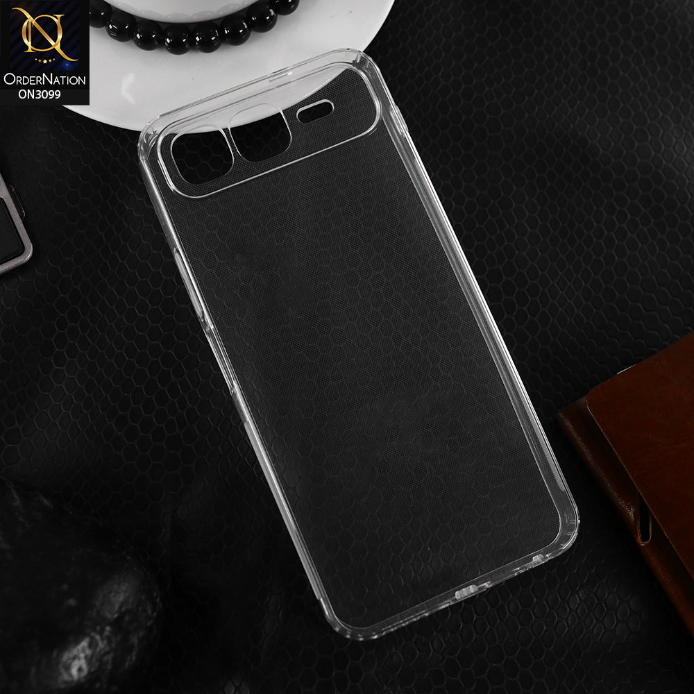 Infinix Smart 10 Plus Cover - Transparent -  Soft 4D Design Shockproof Silicone Transparent Clear Camera Protection Case