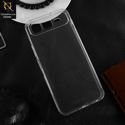 Infinix Smart 10 Plus Cover - Transparent -  Soft 4D Design Shockproof Silicone Transparent Clear Camera Protection Case