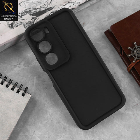 Vivo Y31 5G Cover - Black - Soft Silicone Case With Round Bumper Matte TPU Shockproof Cover